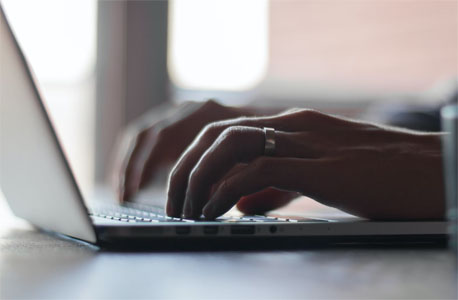 Hands on a computer